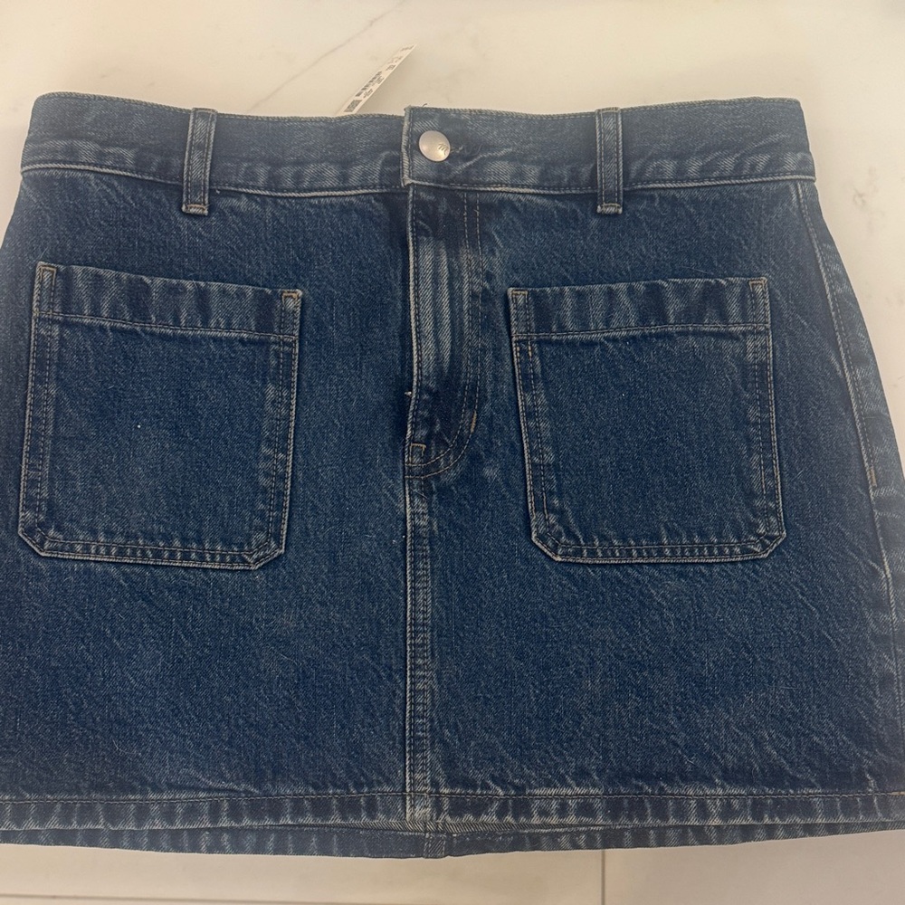 Madewell Dark Blue Denim Mini Skirt